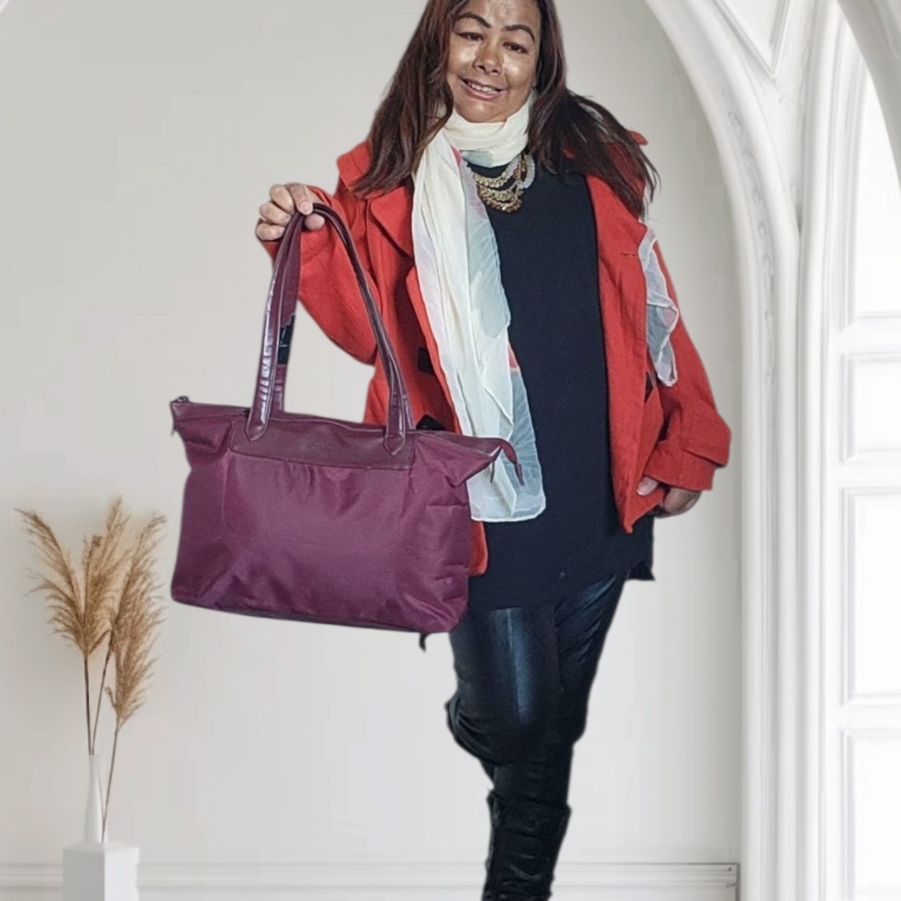 Roots  Computer Business Tote Bag – Merlot/Burgundy - Picture 11 of 13